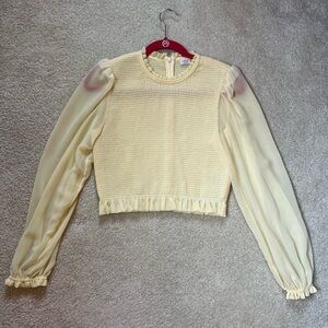 Wilfred by Aritzia Yellow Blouse, Size Small, Brand New